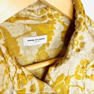 Dries Van Noten | Yellow Floral Silk Blouse